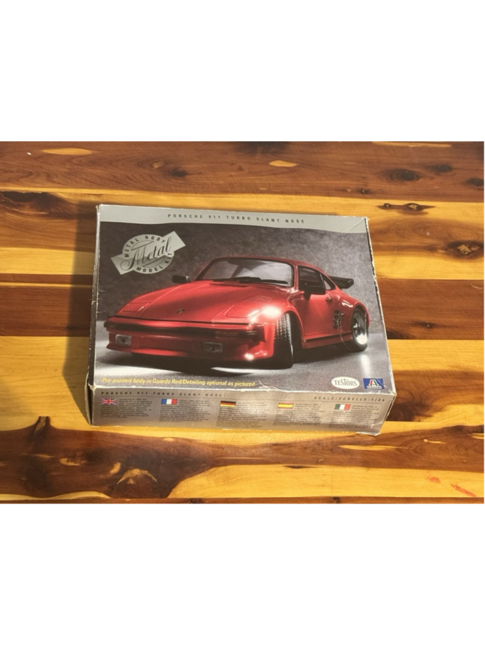 Porsche 911 Turbo Slant Nose Car 1/24 Metal Body Model Kit Red Testors READ